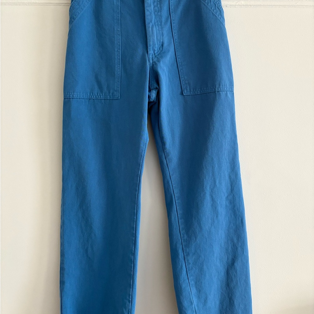 Big Bud Press Blue Work Pants, Women's size small. Regular length.